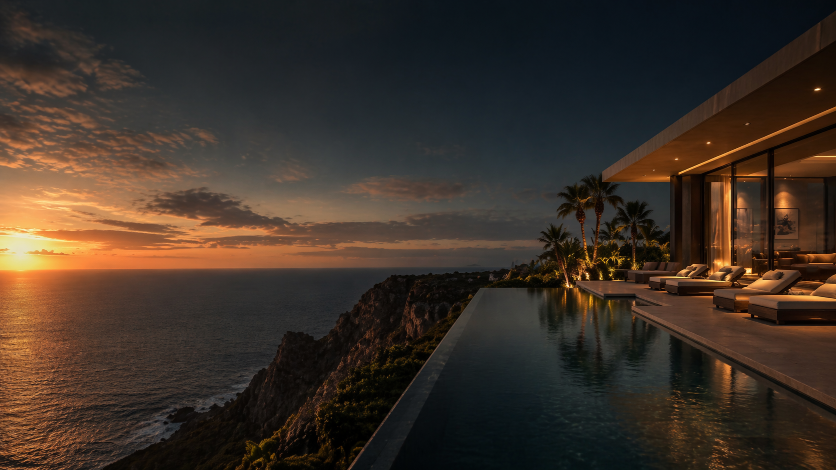 Luxury villa background
