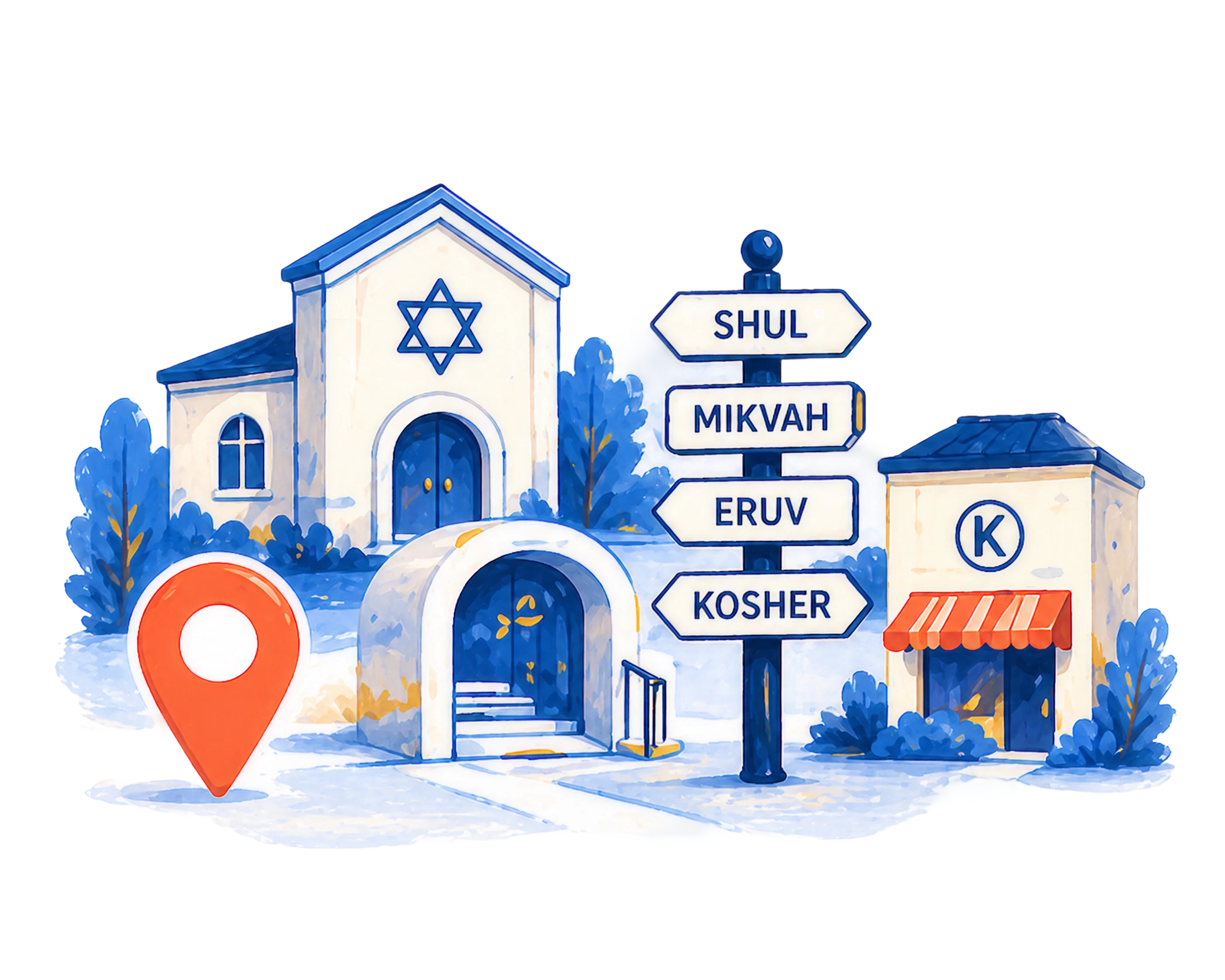 Near Shuls & Kosher Essentials